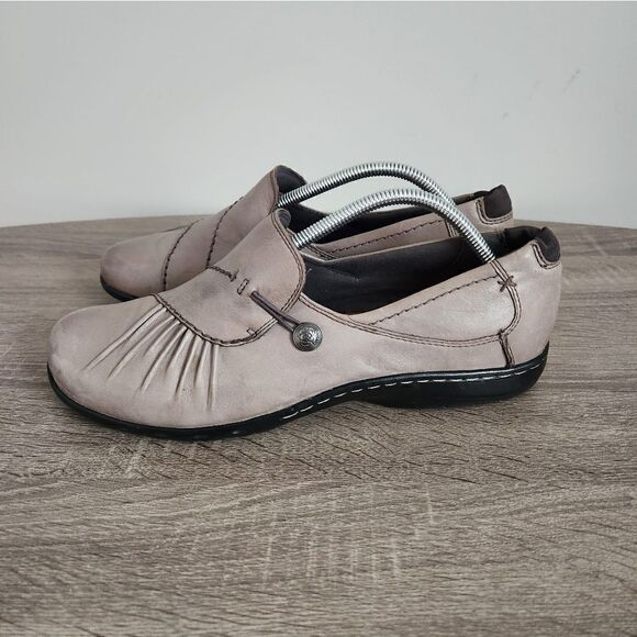 WOMEN'S SHOES COBB HILL LEATHER UPPER SIZE 11 GRAY COLOR GOOD CONDITION - Picture 1 of 4